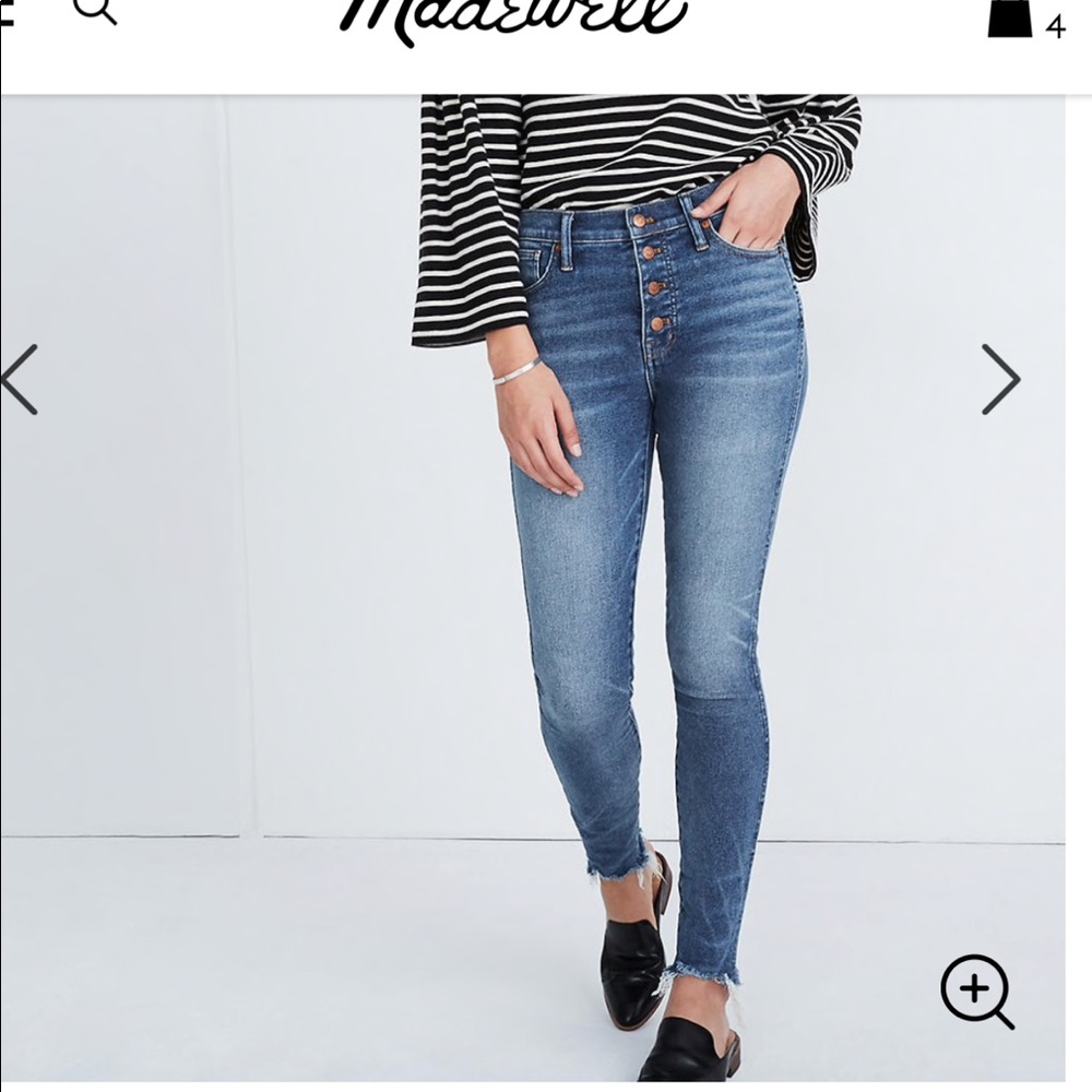 10in highrise skinny, madewell jeans